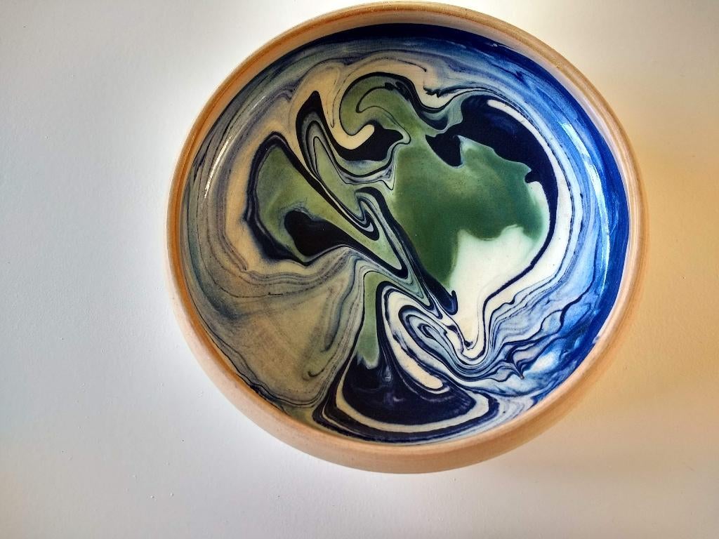 NIEUW schaaltje uit Denemarken prachtig glazuur, handgemaakt, Nieuw, Ophalen of Verzenden, Schaal of Schalen, Overige stijlen