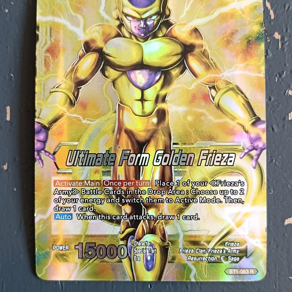 Dragon Ball, Bandai 2017 Ultimate Form Golden Frieza kaart., Hobby en Vrije tijd, Verzamelkaartspellen | Overige, Ophalen of Verzenden