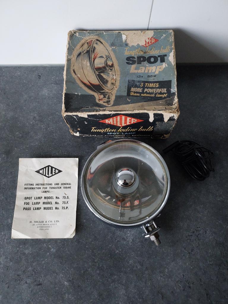 NOS Miller 75S Spot Lamp Oldtimer Verstraler, Ophalen of Verzenden, Nieuw, Overige merken, Verlichting
