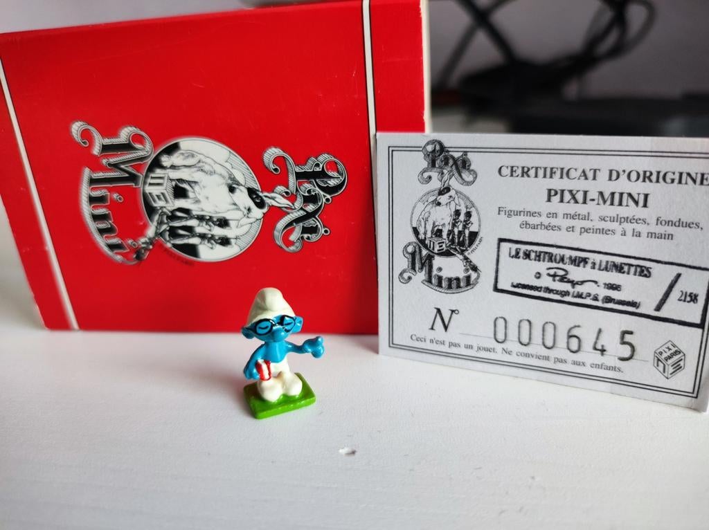 Mini pixi Smurf met bril. Schtroumpf au lunettes.2158, Ophalen of Verzenden, Zo goed als nieuw