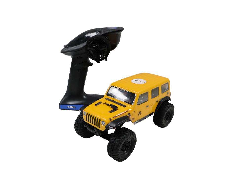 Axial SCX24 Jeep Wrangler Geel 1/24, Elektro, Auto offroad, Ophalen of Verzenden, Zo goed als nieuw