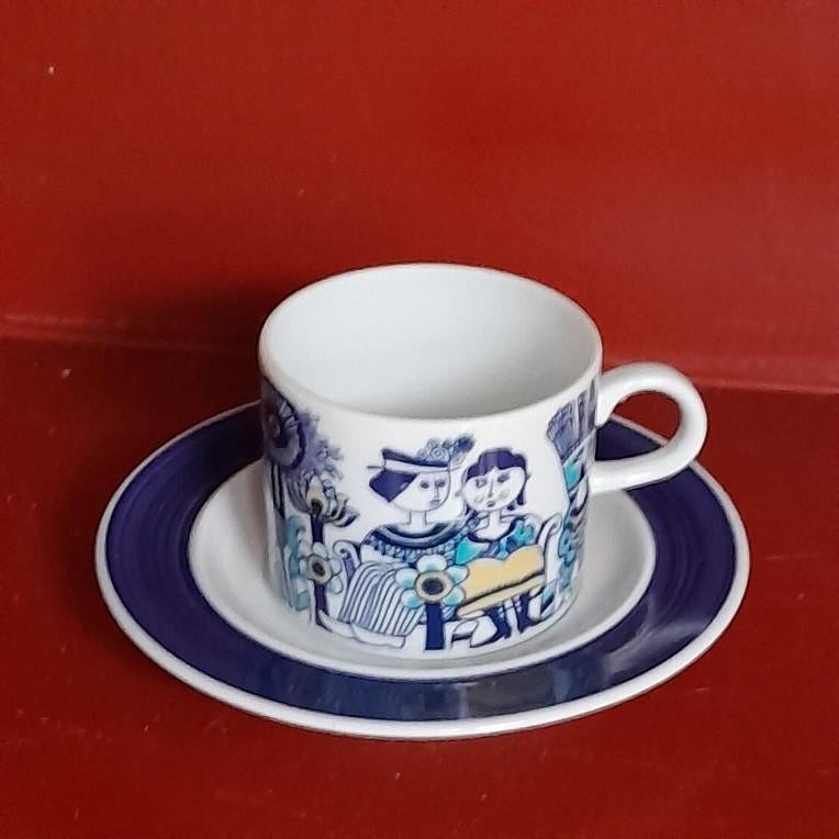 Mosa. Kop-en-schotel. Blauw design, Gebruikt, Ophalen of Verzenden, Overige stijlen, Kop(pen) en/of Schotel(s)