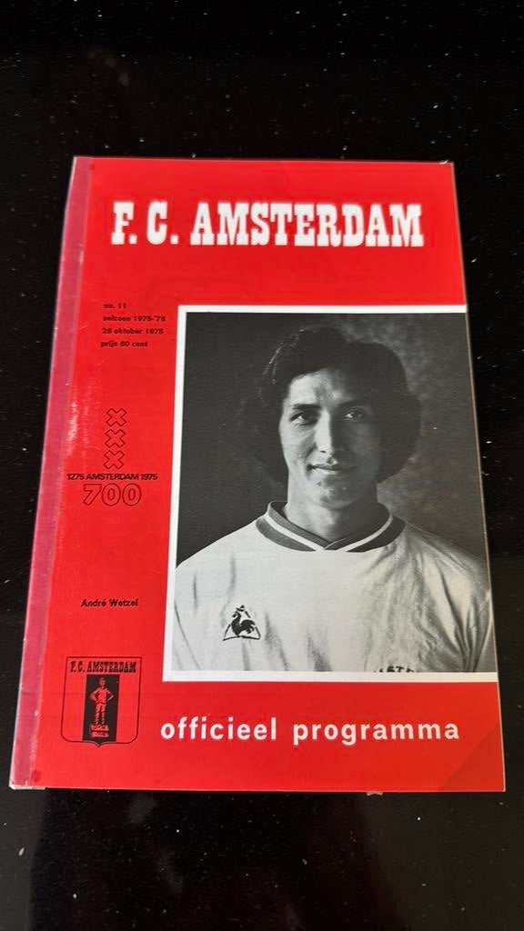 FC Amsterdam-Ajax 26 oktober 1975, Ophalen of Verzenden, Zo goed als nieuw, Ajax