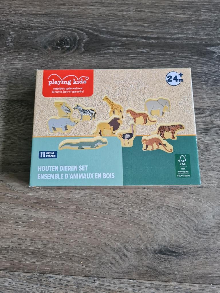 Nieuw Playing Kids Houten dieren set, Ophalen of Verzenden, Nieuw, Overige typen
