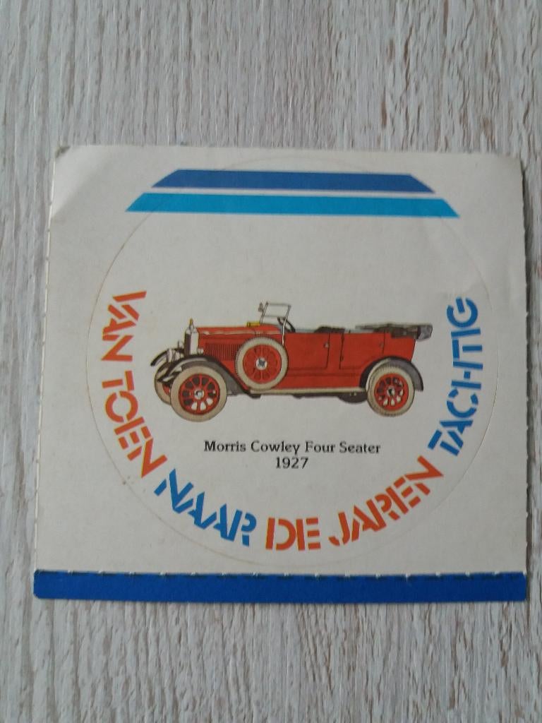 sticker Morris Cowley Four Seater 1927, Ophalen of Verzenden, Zo goed als nieuw, Auto of Motor