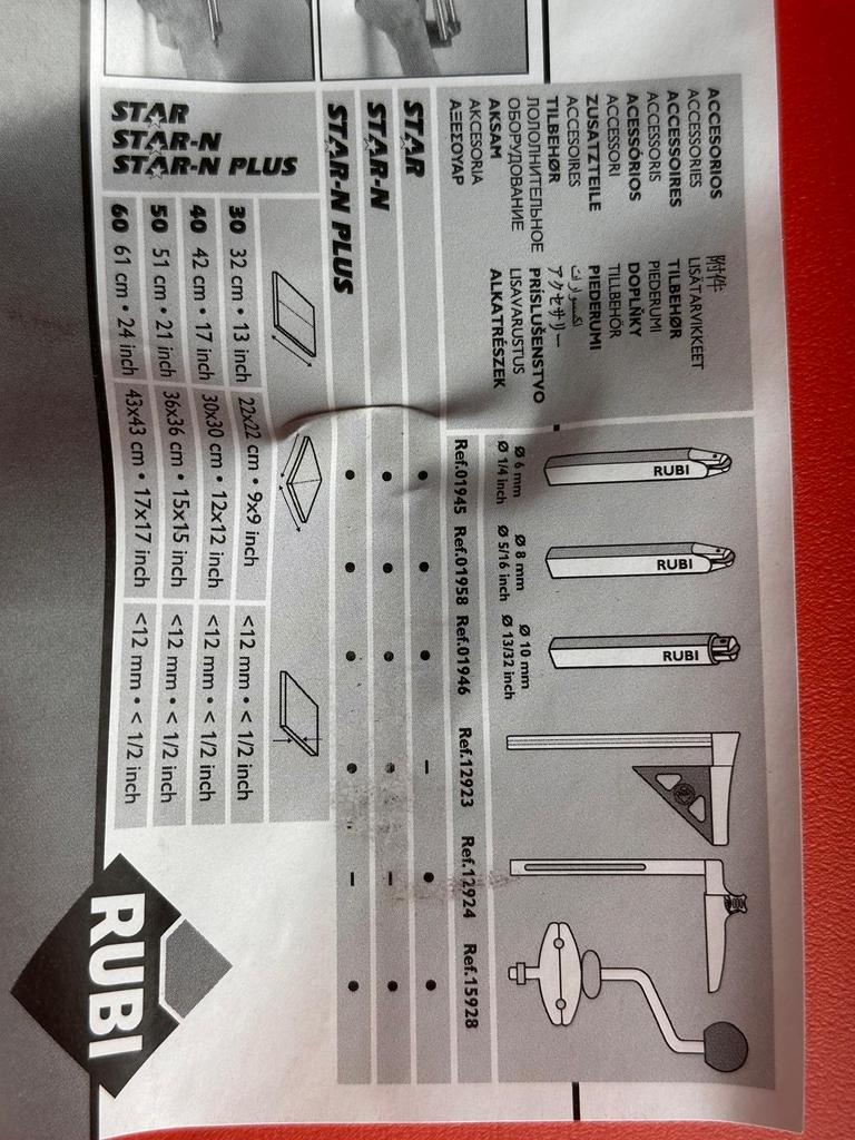 Rubi STAR-50-N PLUS tegelsnijder, Ophalen, Gebruikt