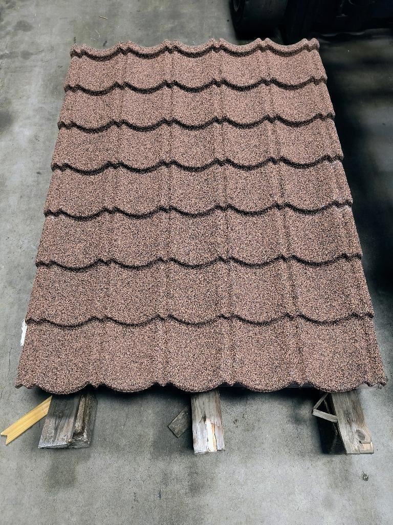 FAILLISSEMENT AANBIEDING Div kleurenNWE METALEN DAKPANPLATEN, Ophalen, 3 ramen of meer, Schuur, Nieuw