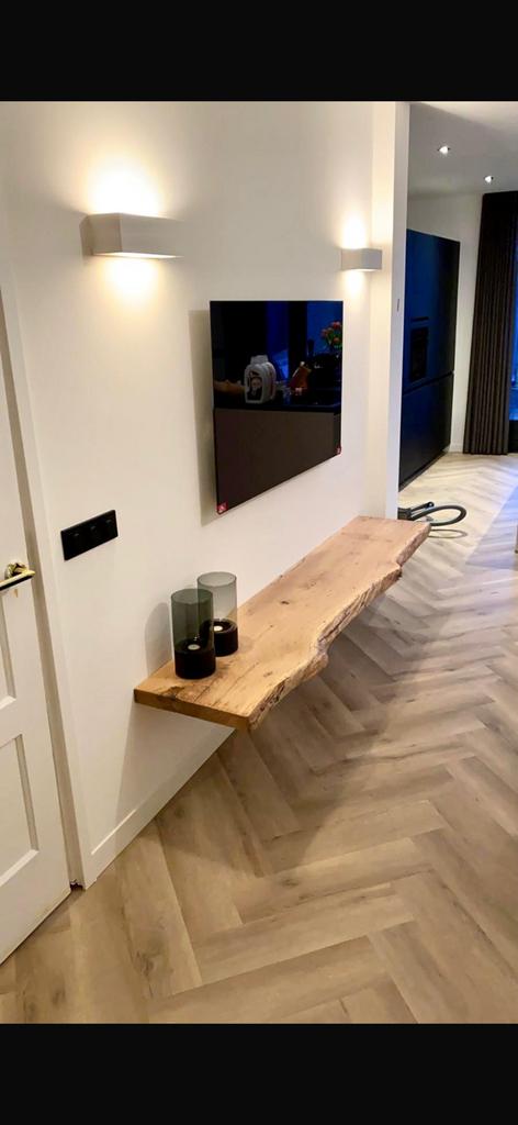 Wandplank | Massief eikenhouten plank, Ophalen, Zo goed als nieuw
