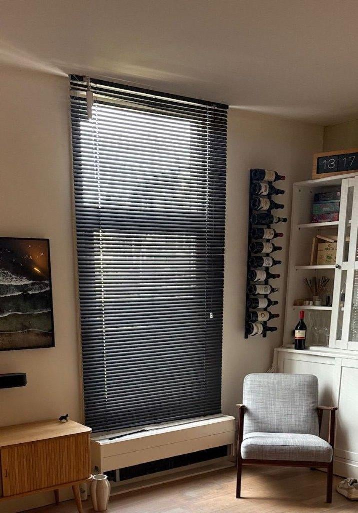 7x aluminium jaloezie zwart 120x220 cm - Leenbakker, Ophalen, Gebruikt, 100 tot 150 cm, 200 cm of meer