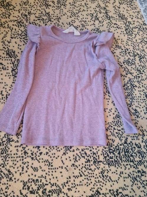 Paarse longsleeve Maat 98-104 hh, H&M, Meisje, H&M, Onbekend