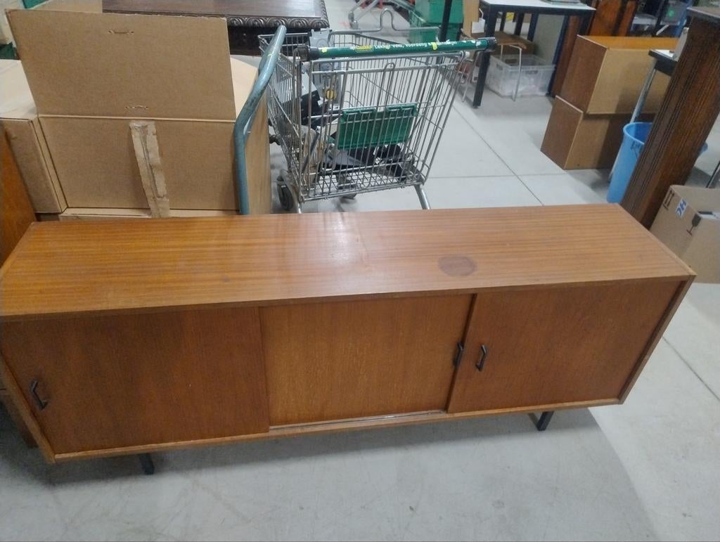 Vintage wandmeubel, jaren 50/60, teakhout, Ophalen