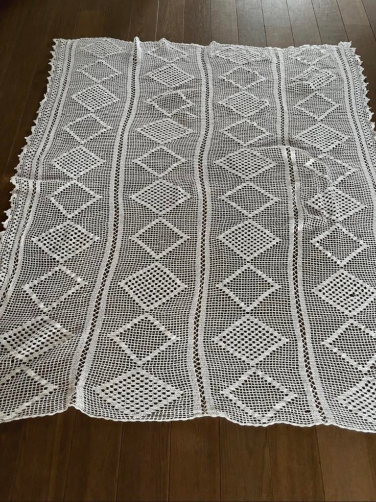 Prachtig vintage gehaakt sprei, Ophalen of Verzenden, Gebruikt