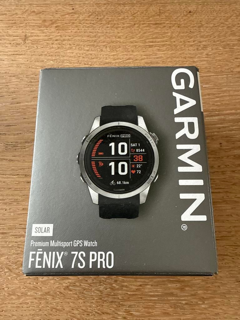 Garmin Fenix 7S Pro Solar Multisport GPS Horloge, Afstand, Ophalen of Verzenden, Zo goed als nieuw, Waterdicht