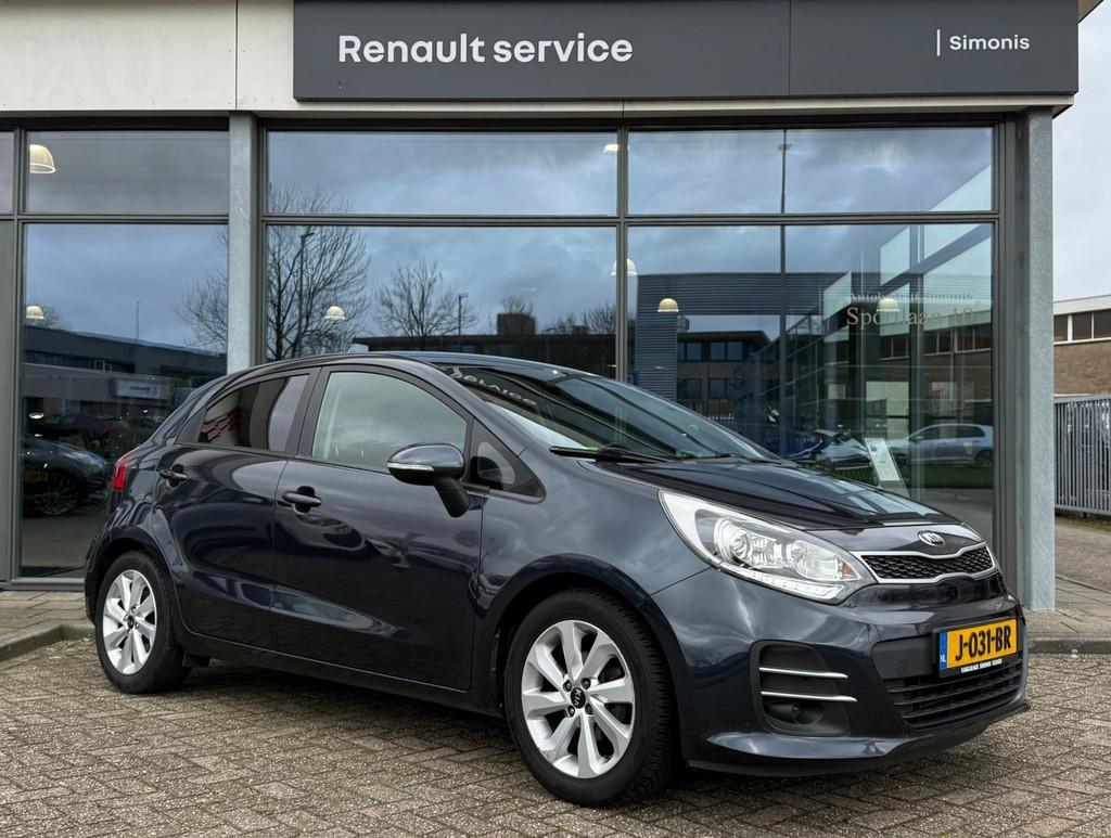 Kia Rio 1.2 CVVT DynamicLine | Airco | Achteruitrijcamera, 1027 kg, 4 cilinders, Blauw, Bedrijf