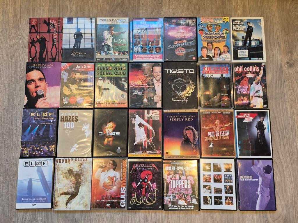 28 Muziek Dvd's: partij/verzameling/collectie/opruiming, Alle leeftijden, Ophalen of Verzenden, Gebruikt