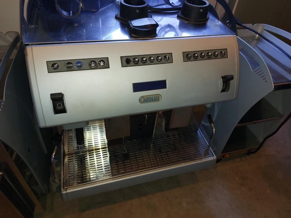 Carimali koffie machine +koelkast+ mokken warmer, Ophalen, Gebruikt