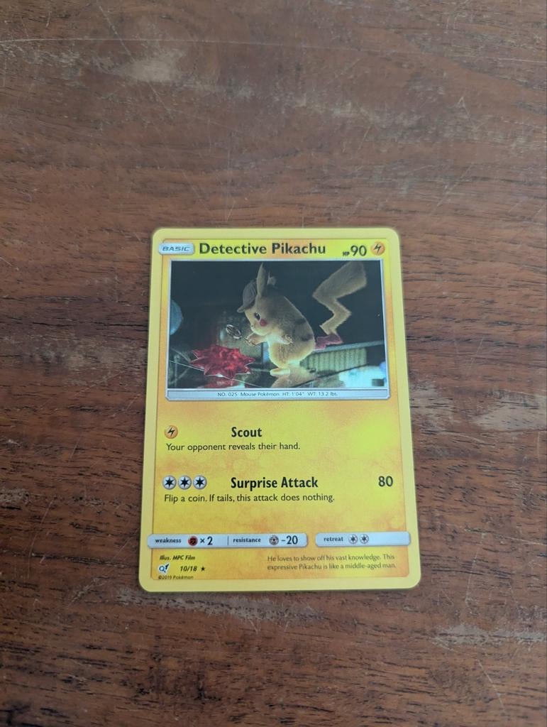 Detective Pikachu Pokémon kaart 10/18, Hobby en Vrije tijd, Verzamelkaartspellen | Pokémon, Ophalen of Verzenden