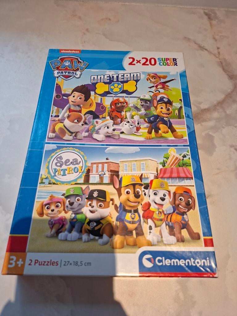 Paw Patrol 2x20 Stukjes Puzzel - One Team & Sea Patrol, Ophalen of Verzenden