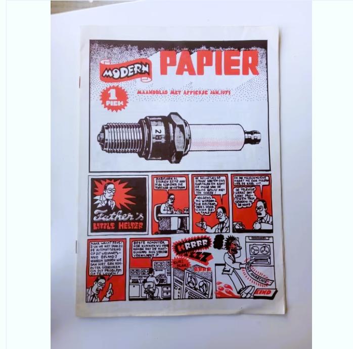 modern papier nr.1 uit 1971/1ste druk/joost swarte, Boeken, Strips | Comics, Overige gebieden, Ophalen of Verzenden, Zo goed als nieuw