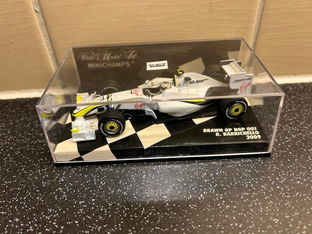Minichamps 1:43, Brawn GP, Barrichello, 2009, Ophalen of Verzenden, Zo goed als nieuw, Auto, MiniChamps