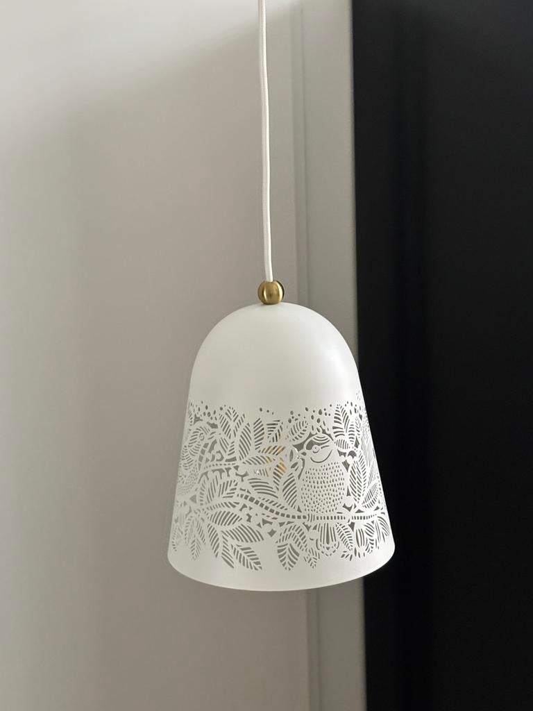 Vintage IKEA metalen hanglamp, Huis en Inrichting, Lampen | Hanglampen, Ophalen of Verzenden, Zo goed als nieuw, Minder dan 50 cm