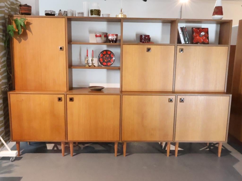 Groot Vintage Wandmeubel | Fomule meubelen | Teak, Huis en Inrichting, Kasten | Wandmeubels, Ophalen, 250 tot 300 cm, Gebruikt