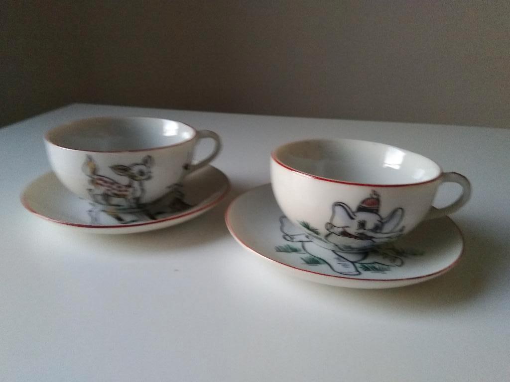 serviesdelen vintage poppenservies hertje olifant, Antiek en Kunst, Ophalen of Verzenden