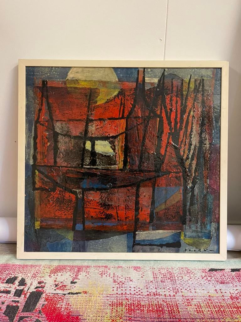 Schilderij abstract, Ophalen of Verzenden