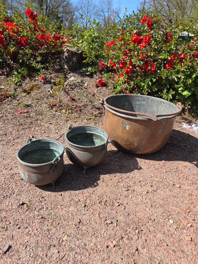 3 heksenketels, Antiek en Kunst, Antiek | Koper en Brons, Ophalen