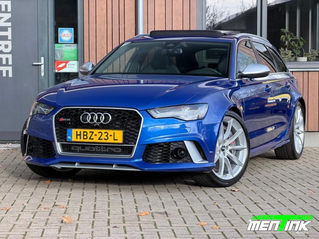 Audi RS6 4.0 TFSI RS6 perf. pano keramisch Audi exclusive Ak, 8 cilinders, Blauw, RS6, 10 km/l
