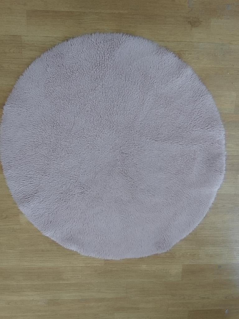 Vloerkleed oudroze rond 1 meter doorsnee, Huis en Inrichting, Stoffering | Tapijten en Kleden, Ophalen, Gebruikt, 100 tot 150 cm