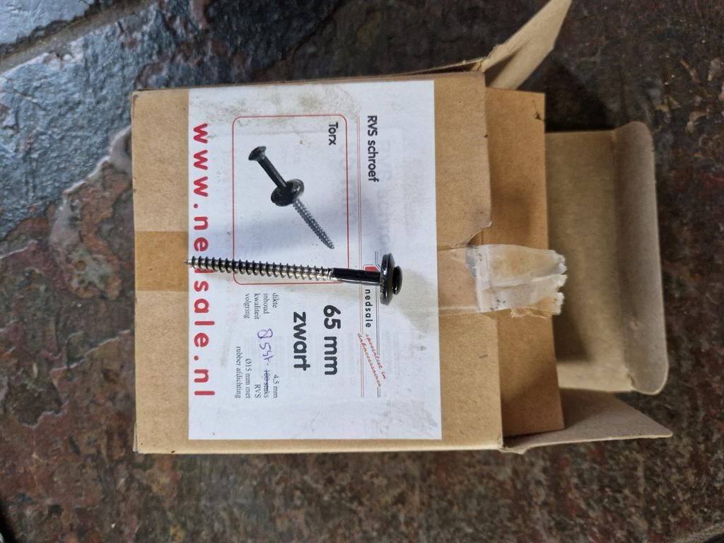 Vorstschroeven voor ruiterrol. Rvs 65mm, Overige materialen, Zwart, Nieuw, Ophalen of Verzenden