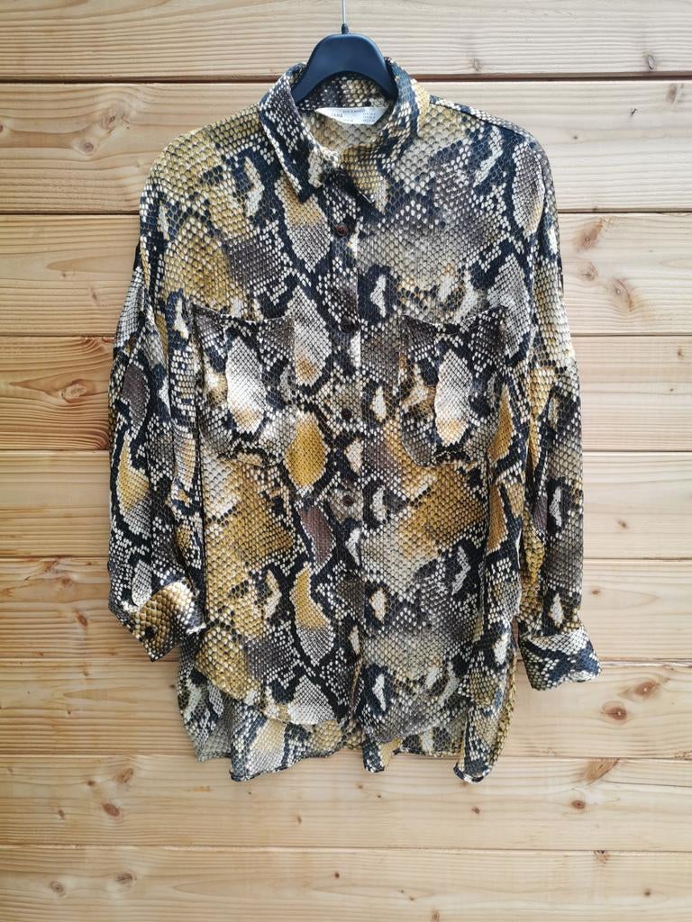 ZARA blouse met slangenprint mt. XS-S, Overige kleuren, Verzenden, Zara, Zo goed als nieuw