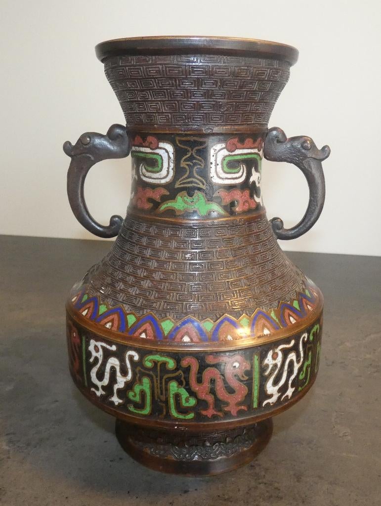 Cloisonne vaas [1780], Antiek en Kunst, Ophalen