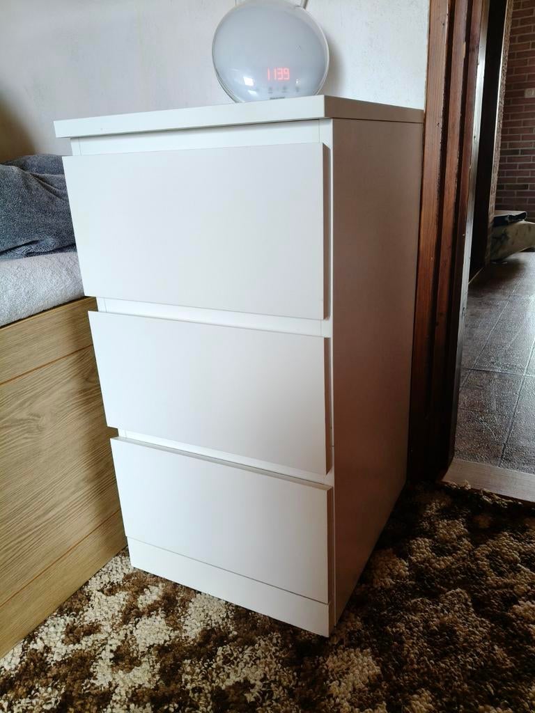 IKEA MALM ladekast met 3 laden - wit, Ophalen, Gebruikt, 50 tot 100 cm, 3 of 4 laden
