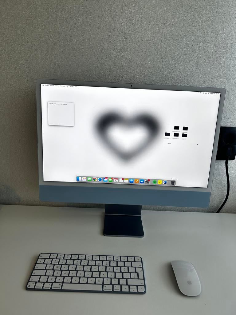 Apple iMac 2021 M1 (Blauw), Computers en Software, Apple Desktops, Gebruikt, IMac, Ophalen of Verzenden, 3 tot 4 Ghz