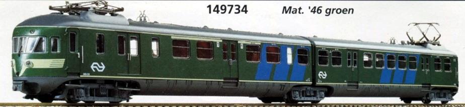 Lima 149734 NS 238 (Mat ‘46) groen tp. IV - HO, Gebruikt, Gelijkstroom, Wagon, Ophalen of Verzenden