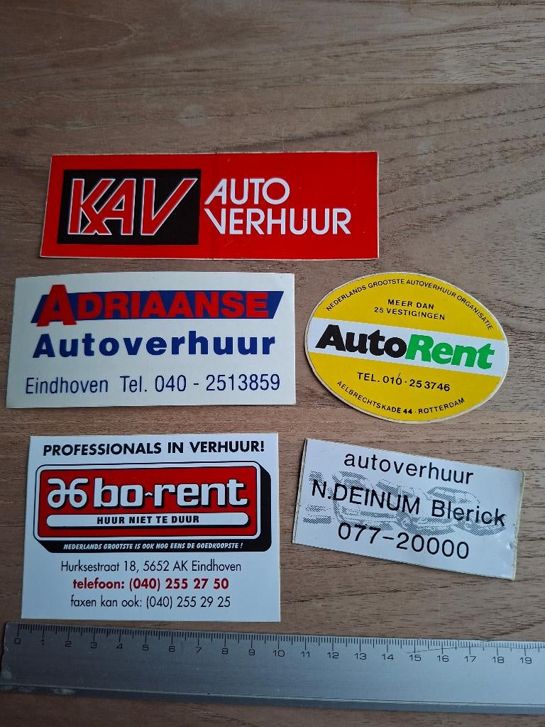 Stickers autoverhuur, Ophalen of Verzenden, Zo goed als nieuw, Auto of Motor