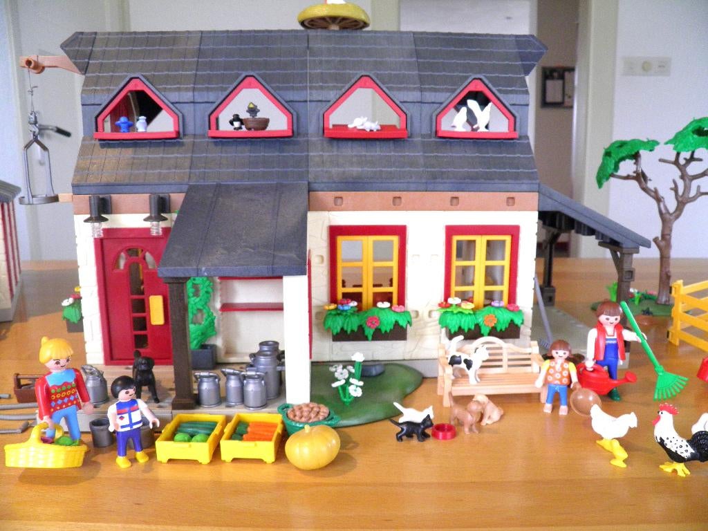 Playmobil Boerderij: woonhuis, schuur, weiland en voertuigen, Ophalen, Gebruikt
