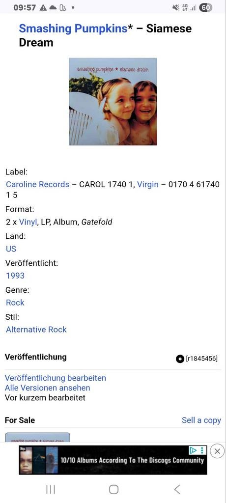 Smashing Pumpkins Siamese Dream Ramones Type O Negative, Cd's en Dvd's, Ophalen, Nieuw in verpakking, Overige formaten, Poprock