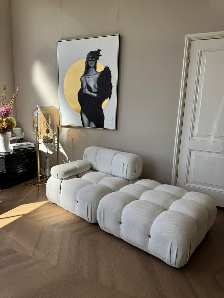 Diiiz Camelia modulaire lounge bank hocker design uitvoering, Ophalen, 150 tot 200 cm, Tweepersoons, 75 tot 100 cm