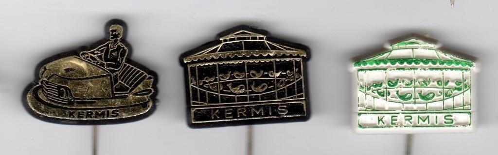 3 speldjes kermis draaimolen botsauto's (a3), Ophalen of Verzenden, Gebruikt, Overige onderwerpen