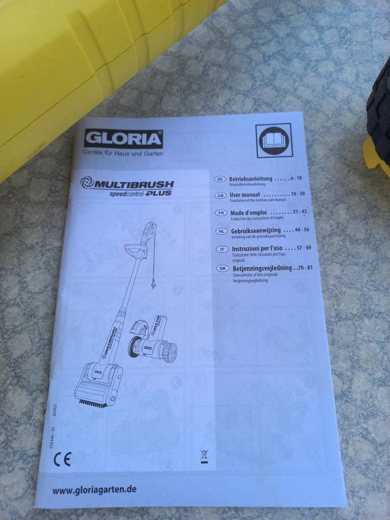 Gloria Multibrush Speedcontrol Plus voegenborstel, Tuin en Terras, Overige Tuin en Terras, Gebruikt, Ophalen