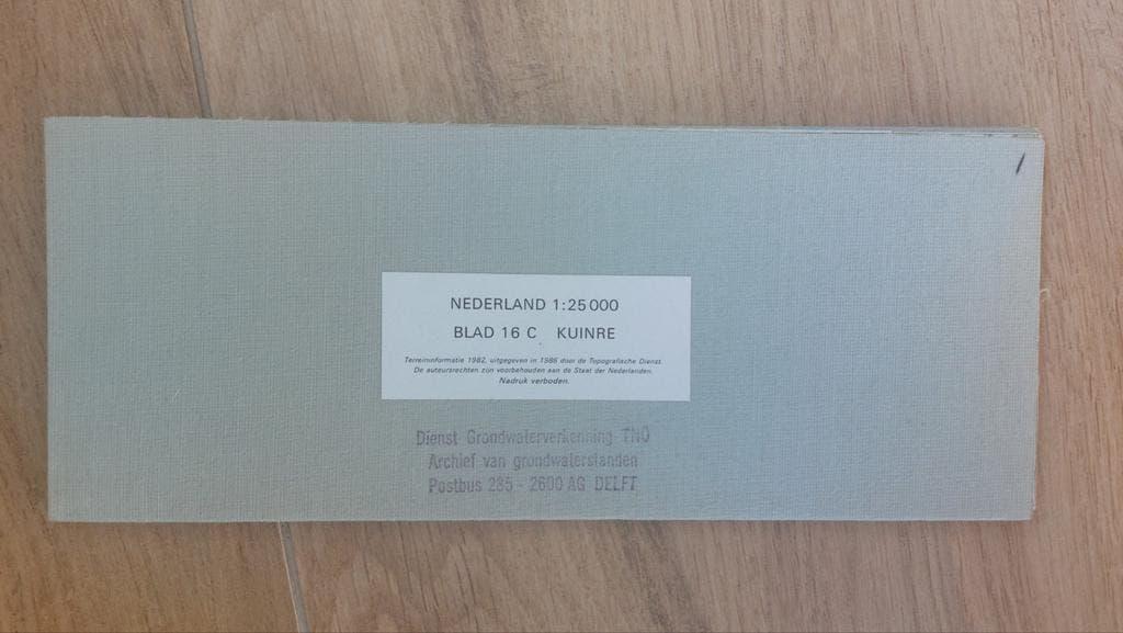 16C Kuinre Emmeloord Marknesse Stafkaart uit 1986, Boeken, Topografische Dienst Nederland, Ophalen of Verzenden, 1800 tot 2000