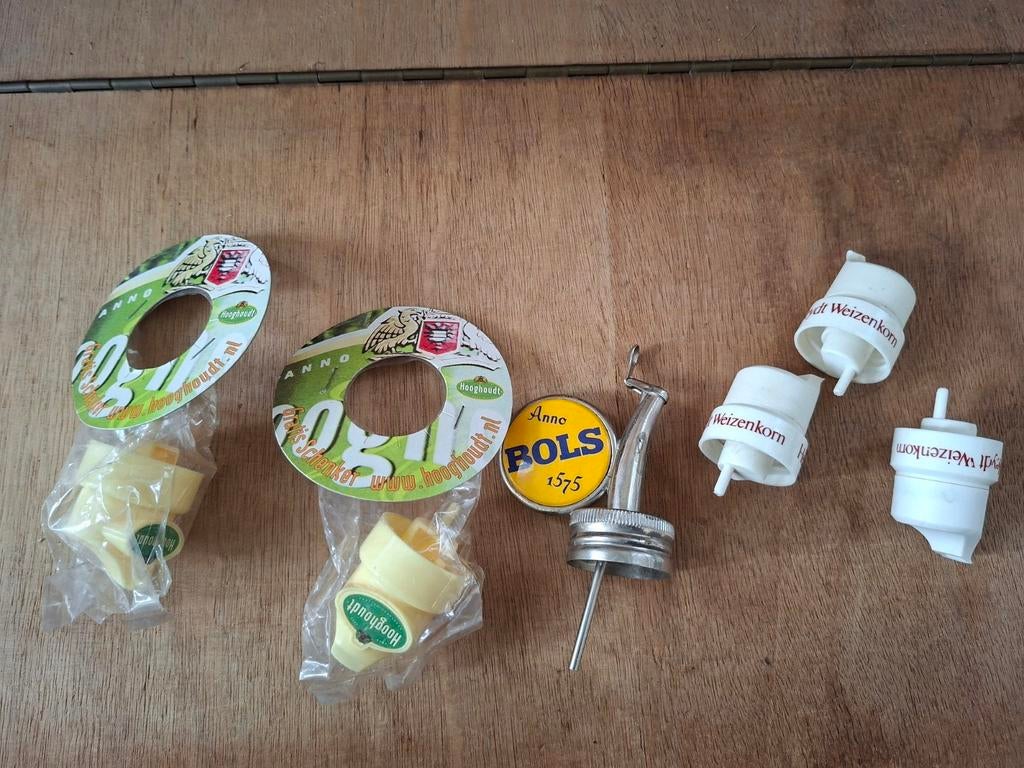 6 Schenkdoppen jenever o.a. Bols en Hooghoudt, Ophalen of Verzenden, Zo goed als nieuw