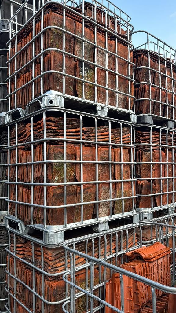 Vlakke / platte Friese dakpannen rood, gesmoord, geglazuurd, Overige materialen, Overige typen, Info@walstra.nl, Ophalen of Verzenden