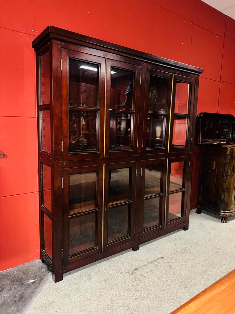 Engelse vitrinekast bibliotheekkast boekenkast, Ophalen, A, A, A