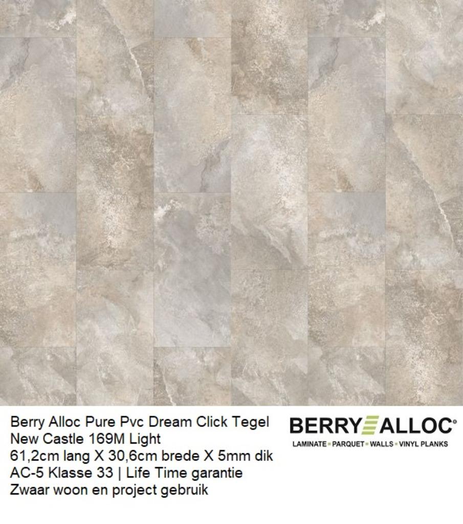 Pvc Dream Click Tegel New Castle 5mm dik 3 X Kleur €17,95m2