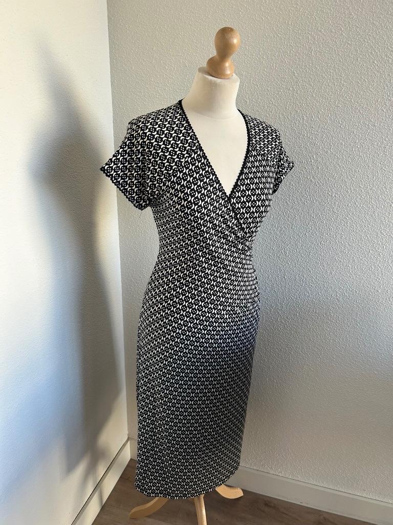 King Louie maat L zwart wit crossdress jurk 2690, Zwart, Maat 42/44 (L), Ophalen of Verzenden, Zo goed als nieuw