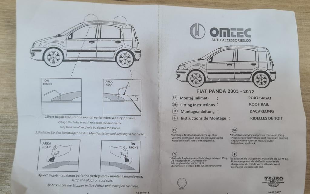 Dakdrager fiat panda 2003-2012, Ophalen, Gebruikt, Fiat, .